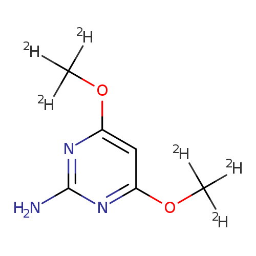 Nc1nc(cc(n1)OC([2H])([2H])[2H])OC([2H])([2H])[2H]