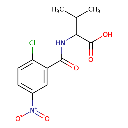 CC(C(C(=O)O)NC(=O)c1cc(ccc1Cl)[N+](=O)[O-])C