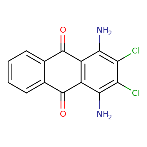 O=C1c2ccccc2C(=O)c2c1c(N)c(c(c2N)Cl)Cl