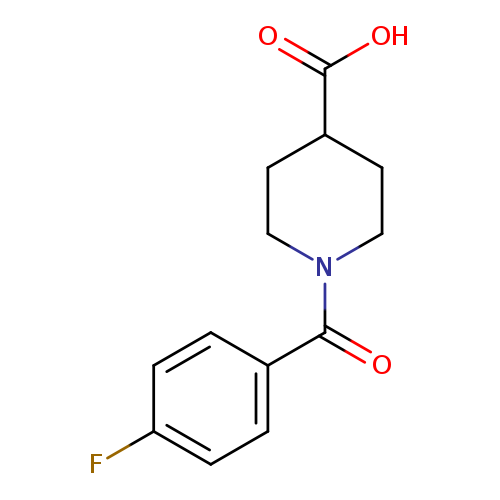 O=C(c1ccc(cc1)F)N1CCC(CC1)C(=O)O