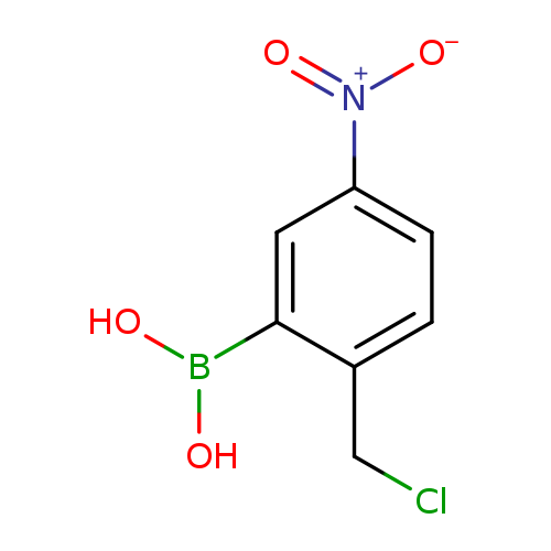 ClCc1ccc(cc1B(O)O)[N+](=O)[O-]
