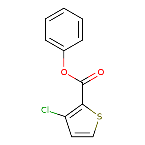 O=C(c1sccc1Cl)Oc1ccccc1