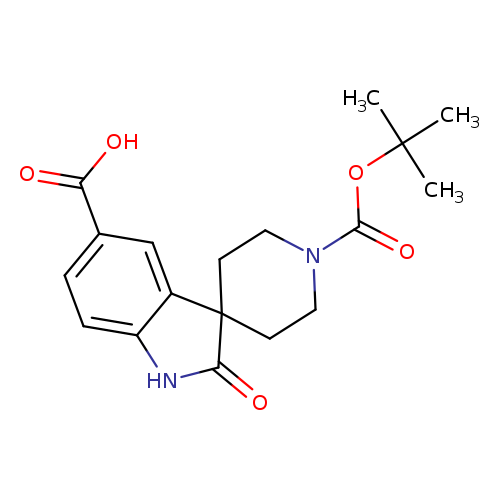 O=C(N1CCC2(CC1)C(=O)Nc1c2cc(cc1)C(=O)O)OC(C)(C)C