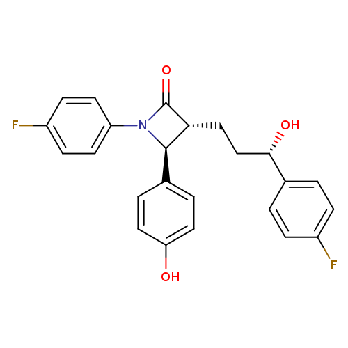 Oc1ccc(cc1)[C@@H]1[C@@H](CC[C@@H](c2ccc(cc2)F)O)C(=O)N1c1ccc(cc1)F