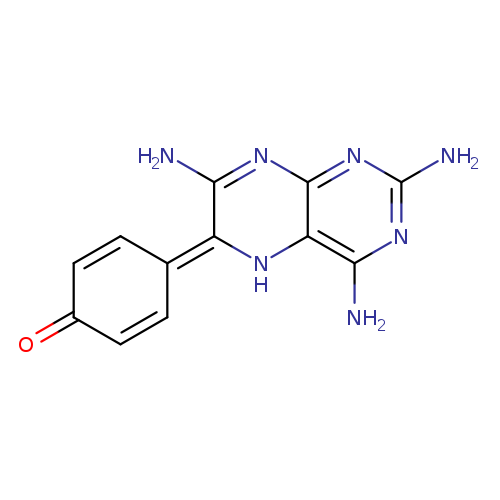 O=C1C=CC(=c2[nH]c3c(N)nc(nc3nc2N)N)C=C1