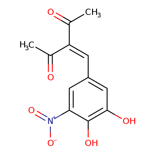CC(=O)C(=Cc1cc(O)c(c(c1)[N+](=O)[O-])O)C(=O)C