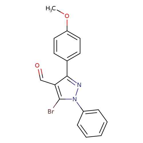 O=Cc1c(nn(c1Br)c1ccccc1)c1ccc(cc1)OC