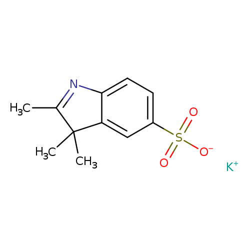CC1=Nc2c(C1(C)C)cc(cc2)S(=O)(=O)[O-].[K+]