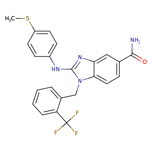 CSc1ccc(cc1)Nc1nc2c(n1Cc1ccccc1C(F)(F)F)ccc(c2)C(=O)N