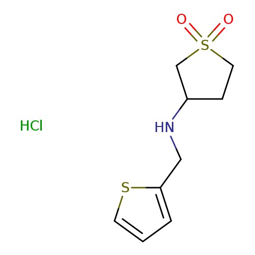 O=S1(=O)CCC(C1)NCc1cccs1.Cl