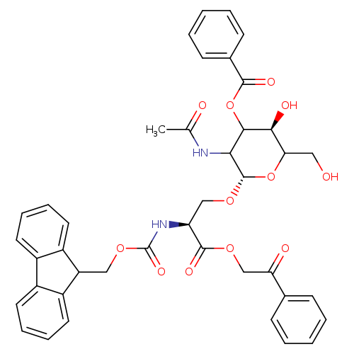 OCC1O[C@H](OC[C@@H](C(=O)OCC(=O)c2ccccc2)NC(=O)OCC2c3ccccc3c3c2cccc3)C(C([C@H]1O)OC(=O)c1ccccc1)NC(=O)C