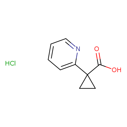 OC(=O)C1(CC1)c1ccccn1.Cl