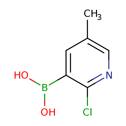 Cc1cnc(c(c1)B(O)O)Cl