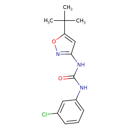O=C(Nc1noc(c1)C(C)(C)C)Nc1cccc(c1)Cl