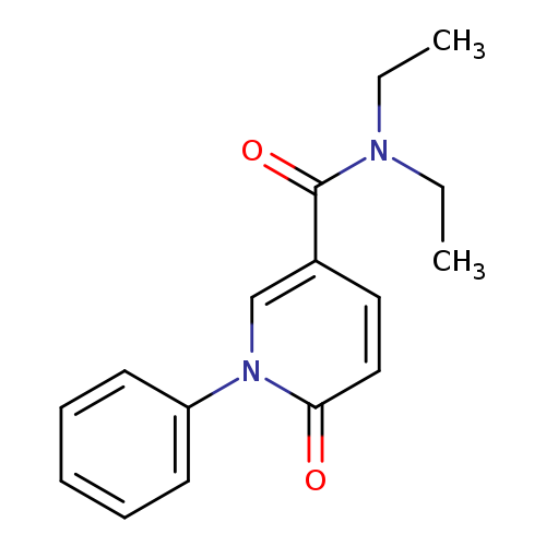 CCN(C(=O)c1ccc(=O)n(c1)c1ccccc1)CC