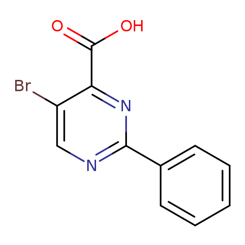 OC(=O)c1nc(ncc1Br)c1ccccc1