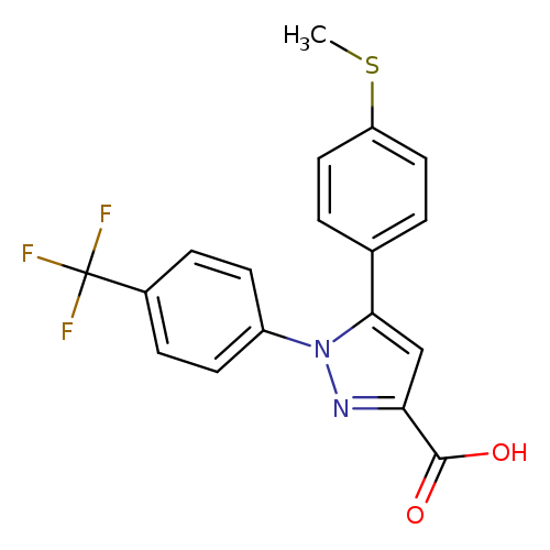 CSc1ccc(cc1)c1cc(nn1c1ccc(cc1)C(F)(F)F)C(=O)O