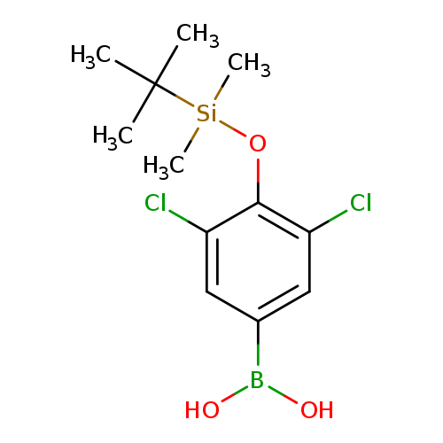 Clc1cc(cc(c1O[Si](C(C)(C)C)(C)C)Cl)B(O)O