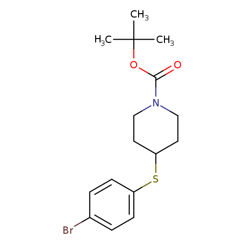 O=C(N1CCC(CC1)Sc1ccc(cc1)Br)OC(C)(C)C