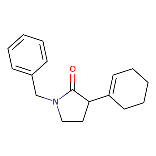 O=C1N(CCC1C1=CCCCC1)Cc1ccccc1