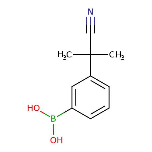 N#CC(c1cccc(c1)B(O)O)(C)C