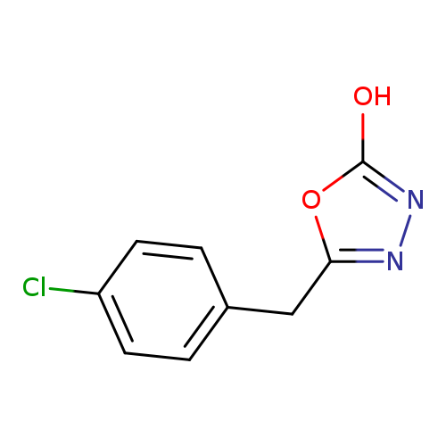 Clc1ccc(cc1)Cc1nnc(o1)O