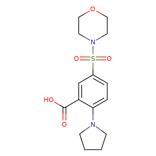 OC(=O)c1cc(ccc1N1CCCC1)S(=O)(=O)N1CCOCC1