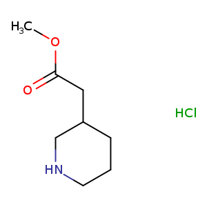 COC(=O)CC1CCCNC1.Cl