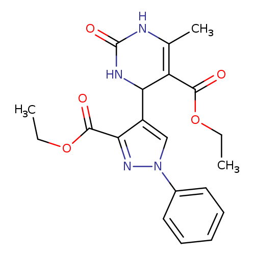 CCOC(=O)c1nn(cc1C1NC(=O)NC(=C1C(=O)OCC)C)c1ccccc1