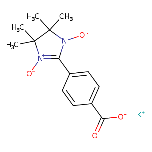 [O-]C(=O)c1ccc(cc1)C1=[N+]([O-])C(C(N1[O])(C)C)(C)C.[K+]