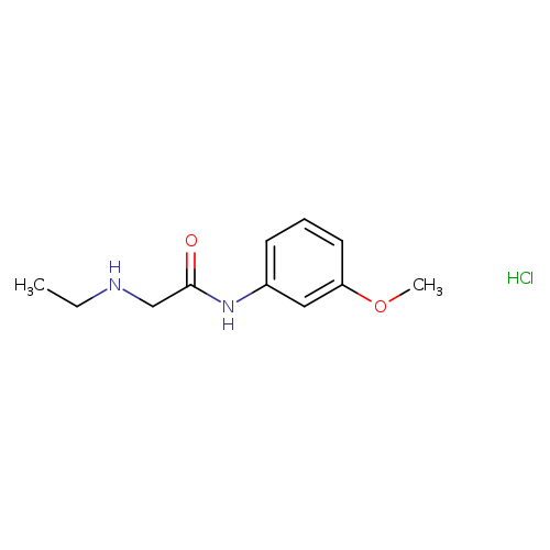 CCNCC(=O)Nc1cccc(c1)OC.Cl