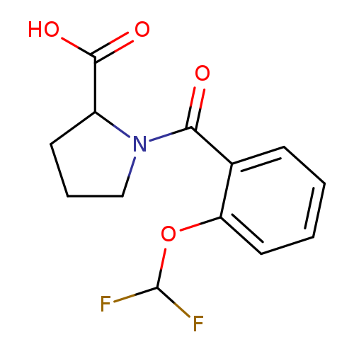 FC(Oc1ccccc1C(=O)N1CCCC1C(=O)O)F