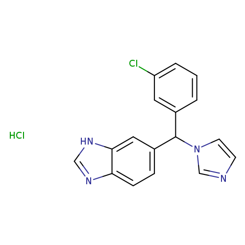 Clc1cccc(c1)C(n1cncc1)c1ccc2c(c1)[nH]cn2.Cl