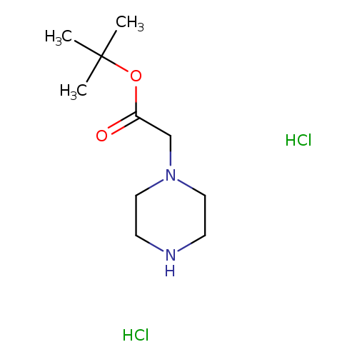O=C(OC(C)(C)C)CN1CCNCC1.Cl.Cl