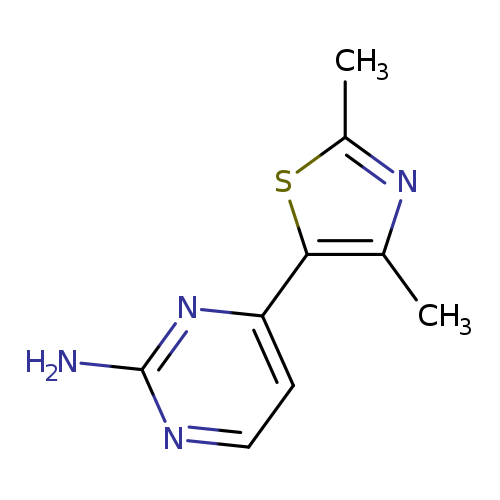 Nc1nccc(n1)c1sc(nc1C)C