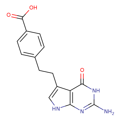 Nc1nc2[nH]cc(c2c(=O)[nH]1)CCc1ccc(cc1)C(=O)O