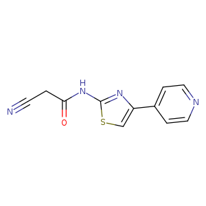 N#CCC(=O)Nc1scc(n1)c1ccncc1