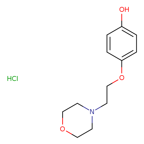 Oc1ccc(cc1)OCCN1CCOCC1.Cl