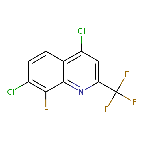 Clc1ccc2c(c1F)nc(cc2Cl)C(F)(F)F