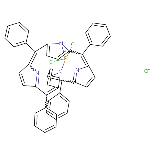 Cl[P+]1(Cl)n2c3ccc2C(=C2C=CC(=N2)C(=c2n1c(=C(C1=NC(=C3c3ccccc3)C=C1)c1ccccc1)cc2)c1ccccc1)c1ccccc1.[Cl-]