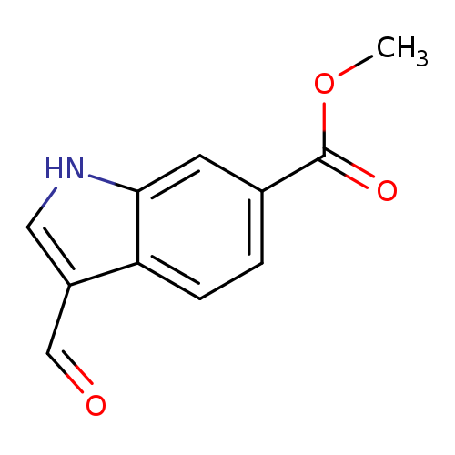 COC(=O)c1ccc2c(c1)[nH]cc2C=O