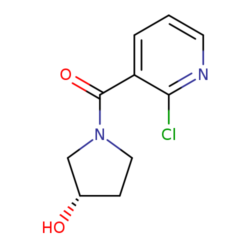 O[C@H]1CCN(C1)C(=O)c1cccnc1Cl