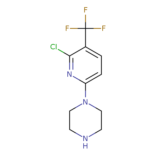 FC(c1ccc(nc1Cl)N1CCNCC1)(F)F