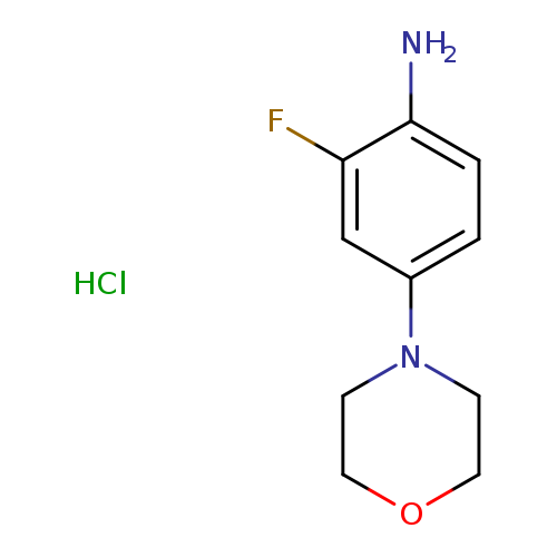 Nc1ccc(cc1F)N1CCOCC1.Cl