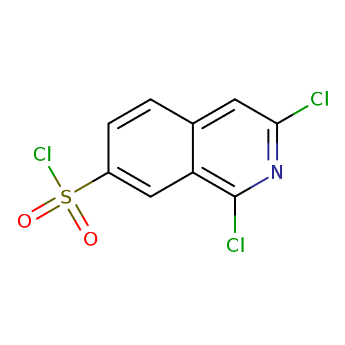 Clc1cc2ccc(cc2c(n1)Cl)S(=O)(=O)Cl