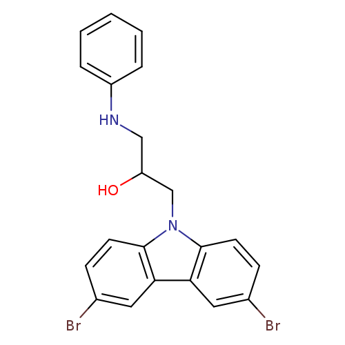 OC(Cn1c2ccc(cc2c2c1ccc(c2)Br)Br)CNc1ccccc1