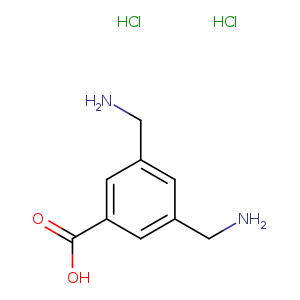 NCc1cc(CN)cc(c1)C(=O)O.Cl.Cl