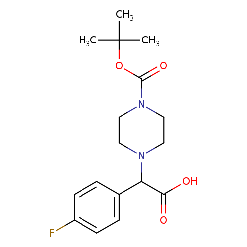 OC(=O)C(c1ccc(cc1)F)N1CCN(CC1)C(=O)OC(C)(C)C