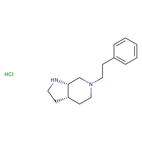C1C[C@@H]2[C@H](N1)CN(CC2)CCc1ccccc1.Cl