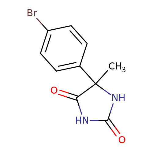 O=C1NC(=O)NC1(C)c1ccc(cc1)Br